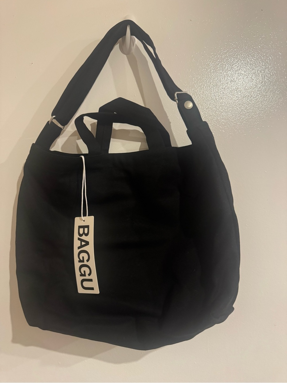 BAGGU HORIZONTAL ZIP DUCK BAG Black